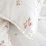 Bianca Fine Linens Vintage Rosebud Lace Reversible King Duvet Cover Set Cream Pillow Trim