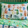 Catherine Lansfield Animal Magic Reversible Single Duvet Cover Set Natural Pillow Close Up
