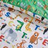 Catherine Lansfield Animal Magic Reversible Single Duvet Cover Set Natural Fabric Close Up
