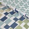 Catherine Lansfield Bryson Reversible Super King Duvet Cover Set Blue Fabric Close Up
