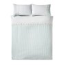 Catherine Lansfield Embroidered Daisy Double Duvet Cover Set Sage Green Cutout