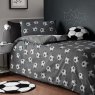 Catherine Lansfield Football Reversible Double Duvet Cover Set Grey Side 2