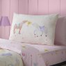 Catherine Lansfield Happy Horses Reversible Double Duvet Cover Set Cream Pillow Close Up