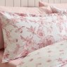 Catherine Lansfield Mirabelle Reversible Double Duvet Cover Set Pink Pillow Close Up
