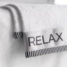 Catherine Lansfield Relax & Unwind Bath Sheet White Close Up