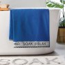Catherine Lansfield Relax & Unwind Bath Towel Towel Cobalt Blue Lifestyle on Bath