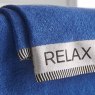 Catherine Lansfield Relax & Unwind Bath Sheet Cobalt Blue Close Up