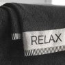 Catherine Lansfield Relax & Unwind Bath Sheet Black Close up