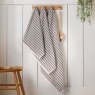 Catherine Lansfield Rice Weave Stripe Bath Sheet Grey Lifestyle All Sizes