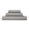 Catherine Lansfield Rice Weave Stripe Bath Towel Grey Stacked