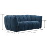 Zuzanna 2.5 Seater Sofa Fabric Cat 20 Dimensions