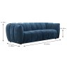 Zuzanna 3.5 Seater Sofa Fabric Cat 20 Dimensions