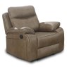 Angelica Manual Reclining Armchair Faux Suede Tan