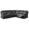 Angelica 4+ Corner Manual Reclining Sofa With Console Faux Suede Grey