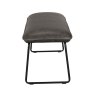 Cooper Low 2 Person Dining Bench Faux Leather Grey Side View