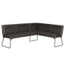Cooper Corner 4+ Person Dining Bench LHF Faux Leather Grey