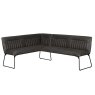 Cooper Corner 4+ Person Dining Bench RHF Faux Leather Grey