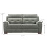 Schofield 2 Seater Sofa Fabric Cat 20 Dimensions