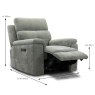 Schofield Electric Reclining Armchair Fabric Cat 20 Dimenions