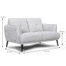 Lovell 2 Seater Sofa Fabric Cat 20 Dimensions