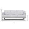 Lovell 3 Seater Sofa With 3 Seat Cushions Fabric Cat 20 Dimensions