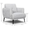 Lovell Armchair Fabric Cat 20 Dimensions
