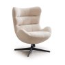 Raggae Swivel Armchair Fabric Linen
