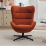 Raggae Swivel Armchair Fabric Terracotta Lifestyle