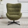 Raggae Swivel Armchair Fabric Moss Lifestyle