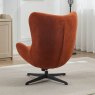 Raggae Swivel Armchair Fabric Terracotta Back