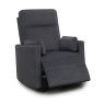 Ancelle Swivel & Rocking Reclining Armchair Fabric Grey