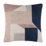 SCATTER BOX Geo Block Cushion 45cm x 45cm Natural/Midnight Front