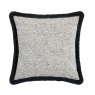 SCATTER BOX Yara Cushion with Fringe 45cm x 45cm Natural/Black Front