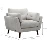 Paulina Armchair Fabric 20 Dimensions