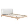 Halfden King (150cm) Bedstead with Fabric Headboard White