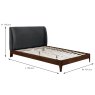 Halfden Double (135cm) Bedstead with Fabric Headboard Grey Dimensions