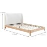 Halfden Double (135cm) Bedstead with Fabric Headboard White Dimensions