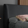 Halfden King (150cm) Bedstead with Fabric Headboard Grey Headboard Close Up