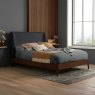 Halfden Double (135cm) Bedstead with Fabric Headboard Grey Lifestyle