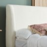 Halfden Double (135cm) Bedstead with Fabric Headboard White Headboard Close Up