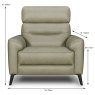 Port Douglas Armchair Leather Cat 15 (S) Dimensions