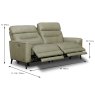 Port Douglas Electric Reclining 2 Seater Sofa with Adjustable Headrests Leather Cat 15 (S) Dimension