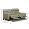 Port Douglas Electric Reclining 2.5 Seater Sofa with Adjustable Headrests Leather Cat 15 (S) Dims