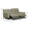 Port Douglas Electric Reclining 3 Seater Sofa With Adjustable Headrests Leather Cat 15 (S) Dims
