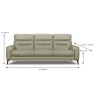 Port Douglas Electric Reclining 3.5 Seater Sofa With Adjustable Headrests Leather Cat 15 (S) Dims