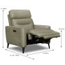 Port Douglas Electric Reclining Armchair with Adjustable Headrest Leather Cat 15 (S) Dims