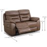 Cordon 2 Seater Sofa Electric Reclining With USB Charger Faux Leather Chestnut Dimensions