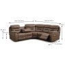 Cordon 4+ Seater Corner Electric Reclining Sofa With Dropdown Tray & USB Charger Faux Leather