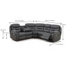 Cordon 4+ Seater Corner Electric Reclining Sofa With Dropdown Tray & USB Charger Faux Leather