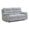Anton 3 Seater Electric Reclining Sofa Fabric Silver